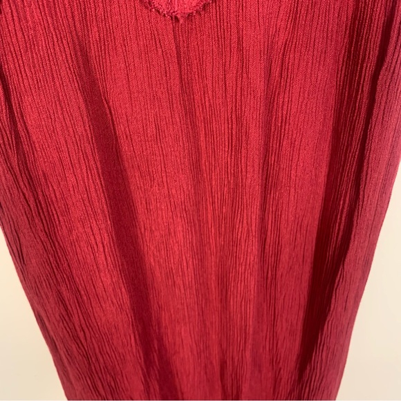 Free People Intimately Adella Lace Detail Strappy Back Maxi Slip Dress Cranberry - Picture 15 of 15